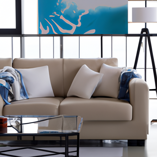 תמונה של סלון מודרני עם כיסוי מסוגנן על הספה